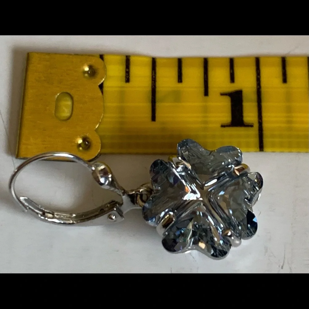 SWAROVSKI Blue Shade Crystal Earrings - Picture 9 of 10